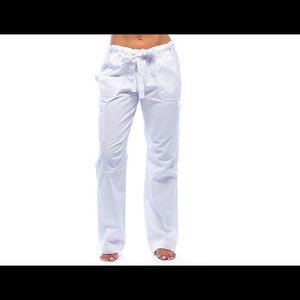 White Scrub Pants